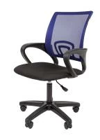 Кресло Chairman 696 LT (сетка синяя/ткань черная)